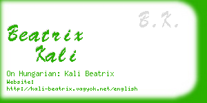 beatrix kali business card